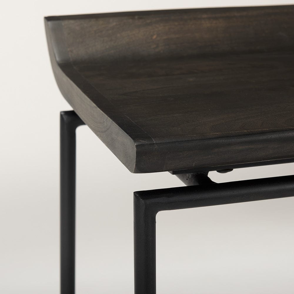 Mercana - Givens IV 24.25" Seat Height Black Wood Seat Black Frame Stool - 67992 view 8