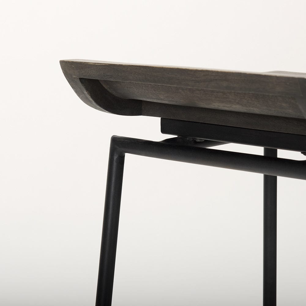 Mercana - Givens IV 24.25" Seat Height Black Wood Seat Black Frame Stool - 67992 view 9