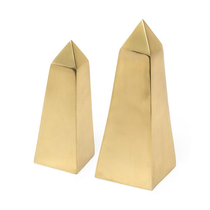 Mercana - Giza 4L x 4W Gold Elongated Pyramids (Set of 2) - 69160_CLOSEOUT view 1