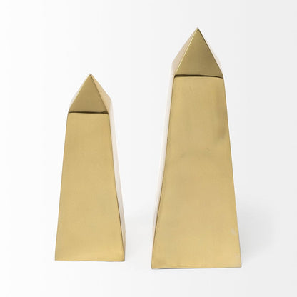 Mercana - Giza 4L x 4W Gold Elongated Pyramids (Set of 2) - 69160_CLOSEOUT view 2