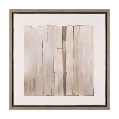Mercana - Glazed Echoes White I by Cartissi a Hand Embellished Textured Framed Canvas - 102716-FS view 1
