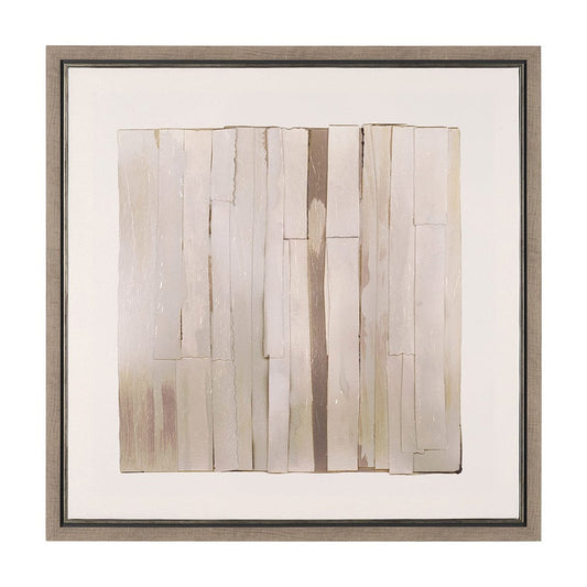 Mercana - Glazed Echoes White I by Cartissi a Hand Embellished Textured Framed Canvas - 102716-FS view 1