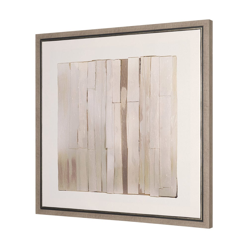 Mercana - Glazed Echoes White I by Cartissi a Hand Embellished Textured Framed Canvas - 102716-FS view 2