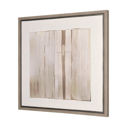 Mercana - Glazed Echoes White I by Cartissi a Hand Embellished Textured Framed Canvas - 102716-FS view 2