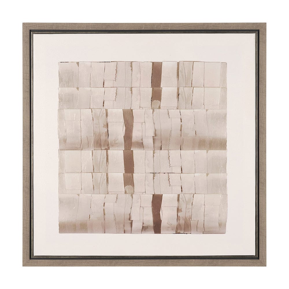Mercana - Glazed Echoes White III by Cartissi a Hand Embellished Textured Framed Canvas - 102718-FS view 1