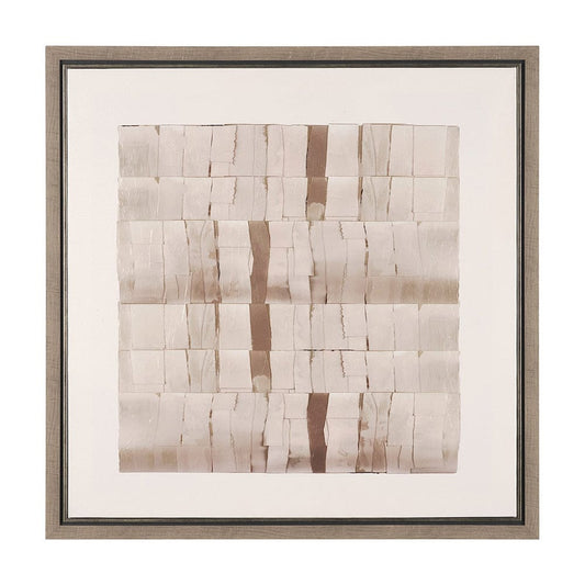 Mercana - Glazed Echoes White III by Cartissi a Hand Embellished Textured Framed Canvas - 102718-FS view 1