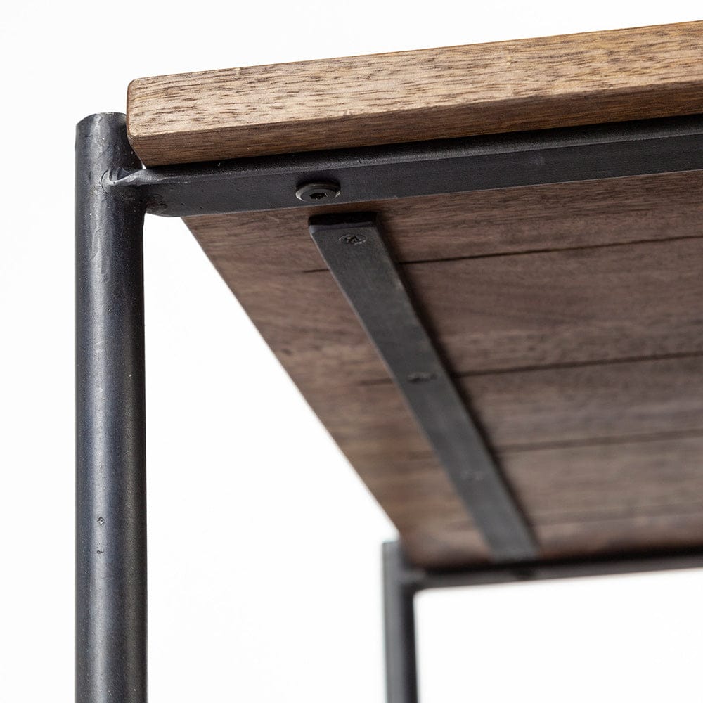 Mercana - Glenn I 20L x 21W x 24H Dark Brown Wood w/ Black Iron Frame Square End/Side Table - 69015 view 9