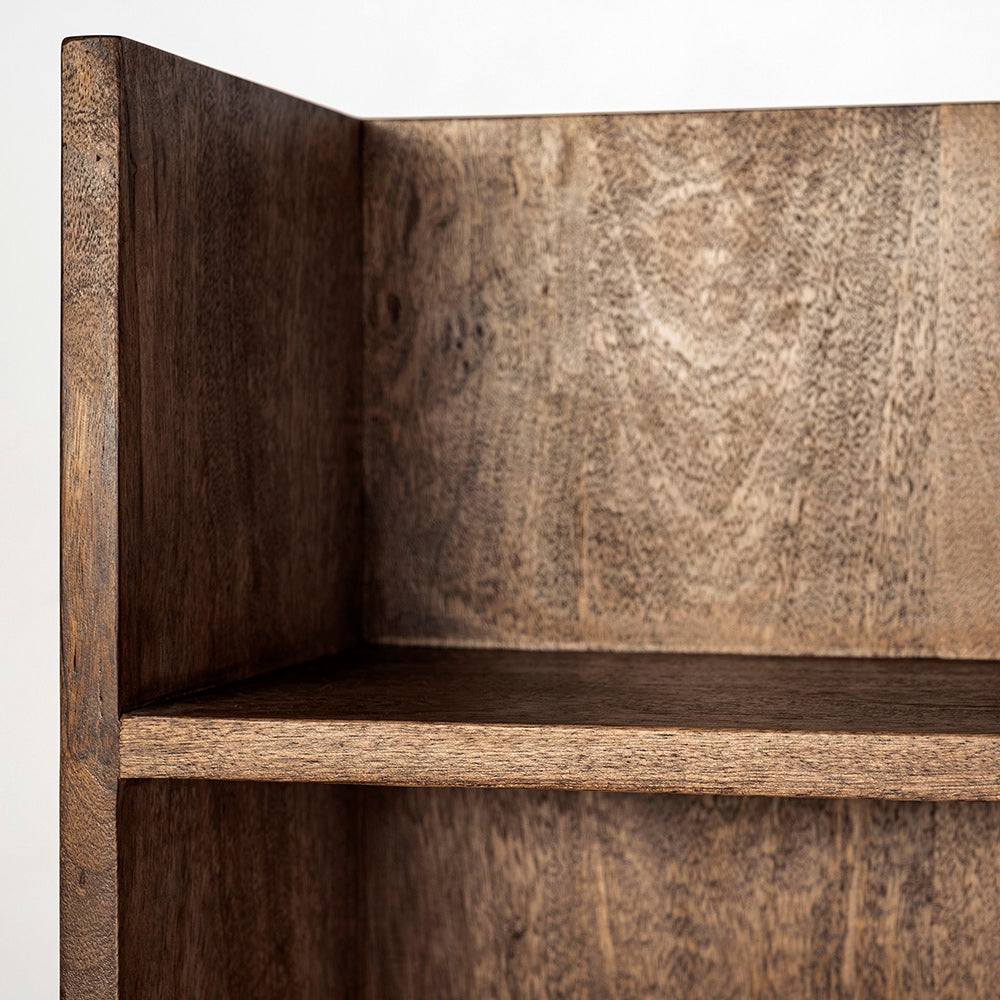 Mercana - Glenn V 56L x 17W Dark Brown Wood w/ Cream Fabric Seat, 3 Drawers Hall Tree - 69019 view 7