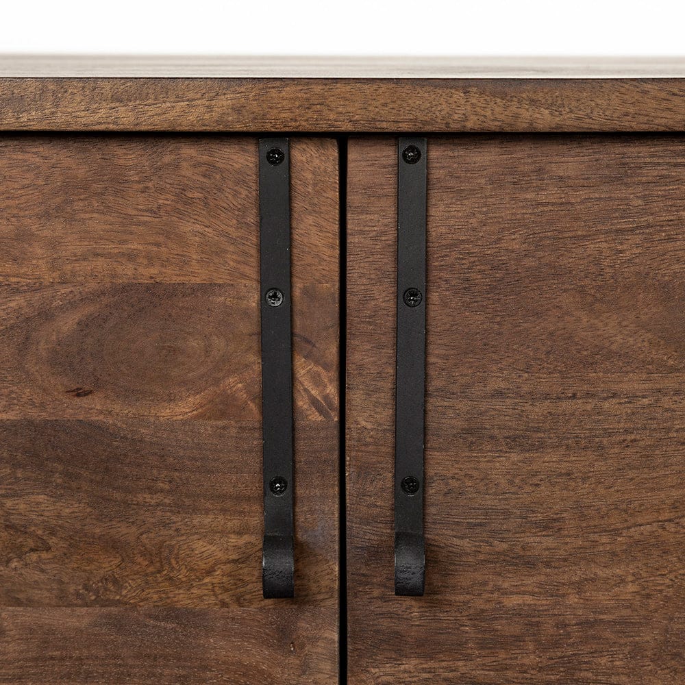 Mercana - Glenn VI 71.5x18 Dark Brown Wood Frame w/ Black Iron Accent, 6 Drawer, 2 Door Cabinet Sideboard - 69020 view 8