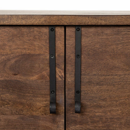 Mercana - Glenn VI 71.5x18 Dark Brown Wood Frame w/ Black Iron Accent, 6 Drawer, 2 Door Cabinet Sideboard - 69020 view 8