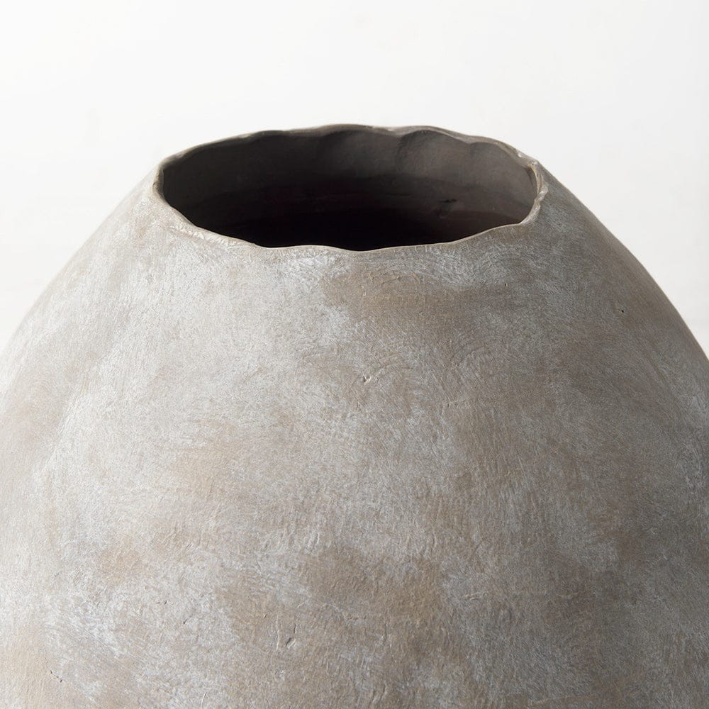 Mercana - Gobi 20L x 23H Small Tan Ceramic Oval Vase - 69404 view 4