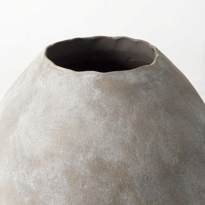 Mercana - Gobi 20L x 23H Small Tan Ceramic Oval Vase - 69404 view 4