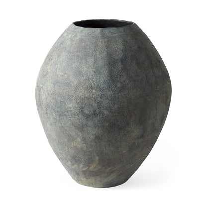 Mercana - Gobi 23L x 28H Large Gray Ceramic Oval Vase - 69407 view 1