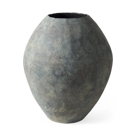 Mercana - Gobi 23L x 28H Large Gray Ceramic Oval Vase - 69407 view 1