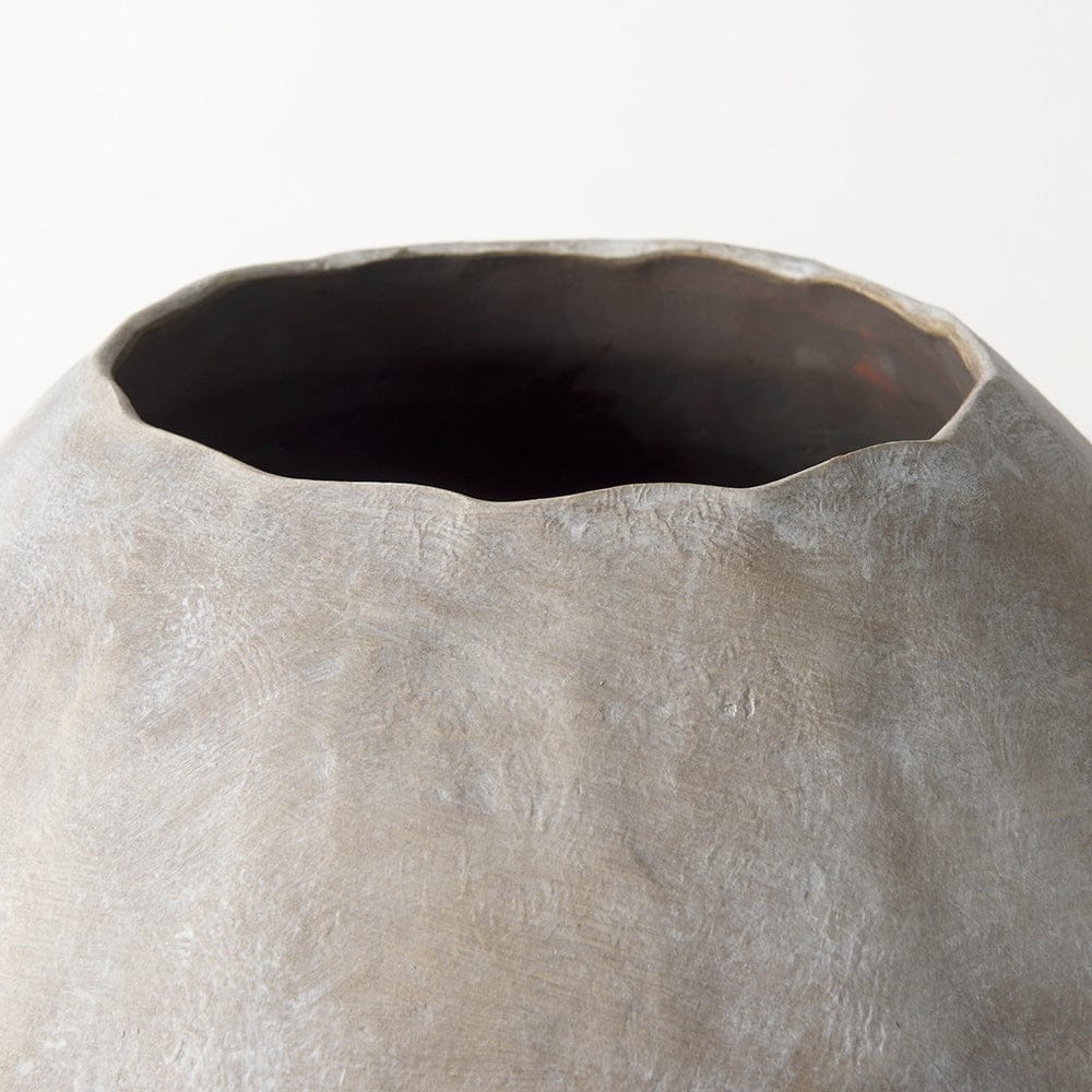 Mercana - Gobi 23L x 28H Large Tan Ceramic Oval Vase - 69405 view 2