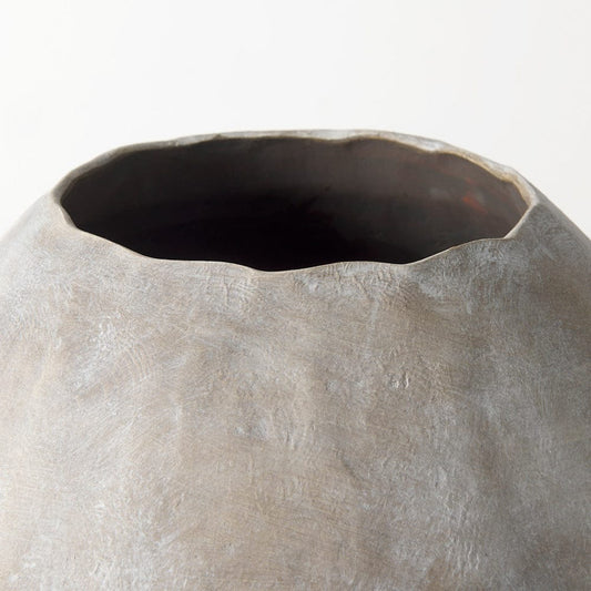 Mercana - Gobi 23L x 28H Large Tan Ceramic Oval Vase - 69405 view 2