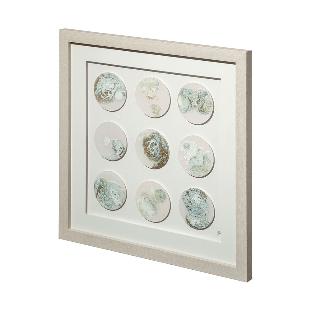 Mercana - Gold Circle by Studio M a handmade Original Framed Artwork under Glass - 12466 view 1