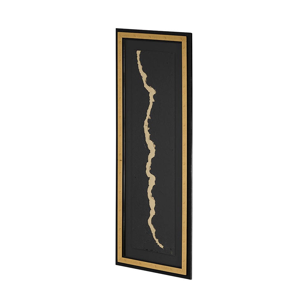 Mercana - Gold River by Barbara Fleming a Hand Embelished Textured Framed Art Print Matted under Glass - 12980 view 2