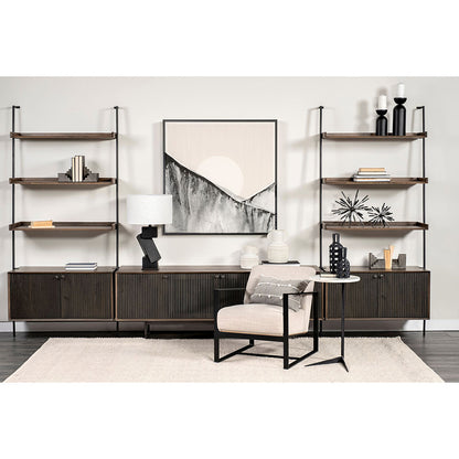 Mercana - Grace 37.5L x 20W x 82H Two-Toned Brown Wood Three Shelf Shelving Unit - 68847-AB view 2