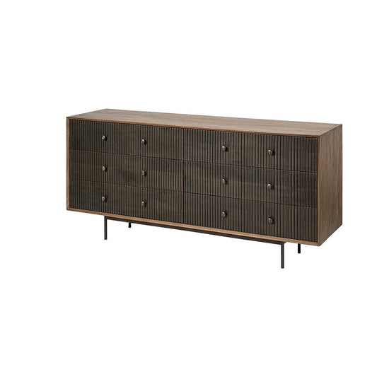Mercana - Grace 70Wx18.5Lx31.25H Two-Tone Brown Solid Wood 6 Drawer Sideboard - 68846 view 1