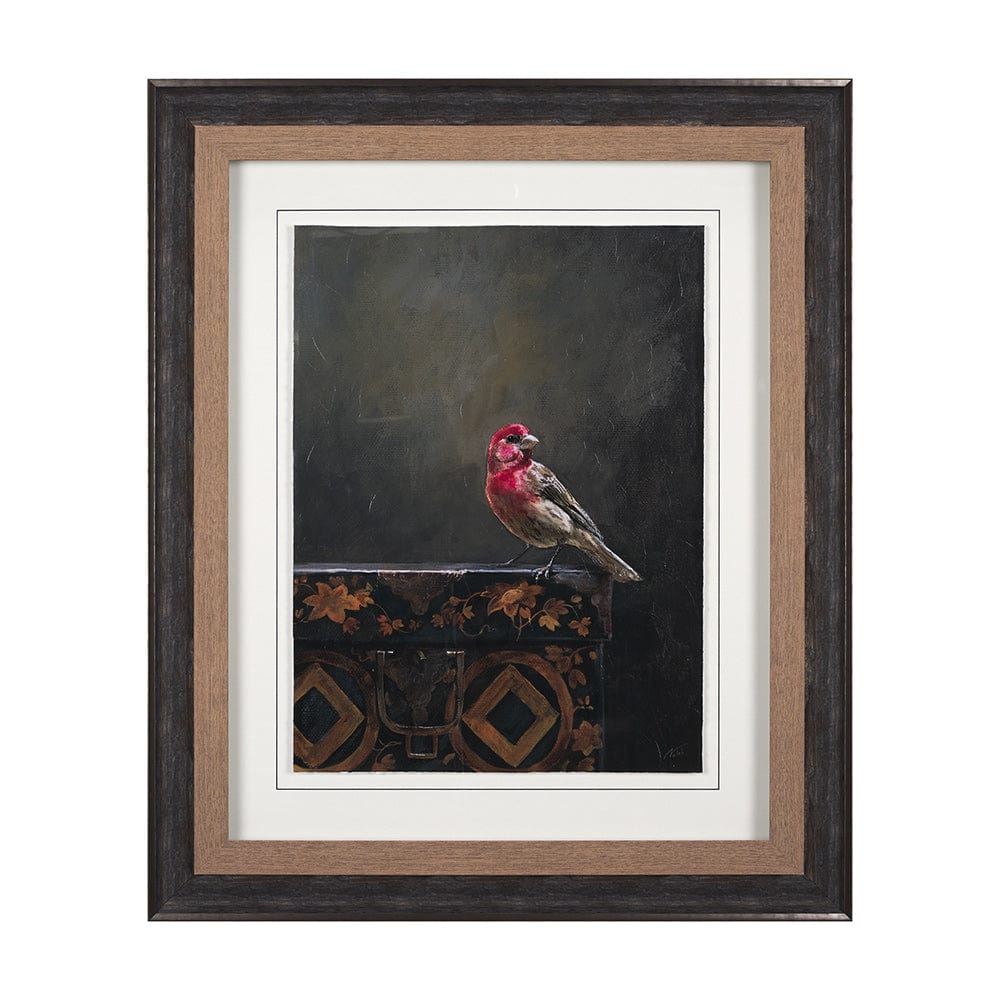Mercana - Graceful Poise I House Finch by Mercana Studio a Hand Embellished Framed Art Print Matted under Gl - 14482 view 1