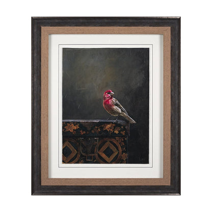 Mercana - Graceful Poise I House Finch by Mercana Studio a Hand Embellished Framed Art Print Matted under Gl - 14482 view 1