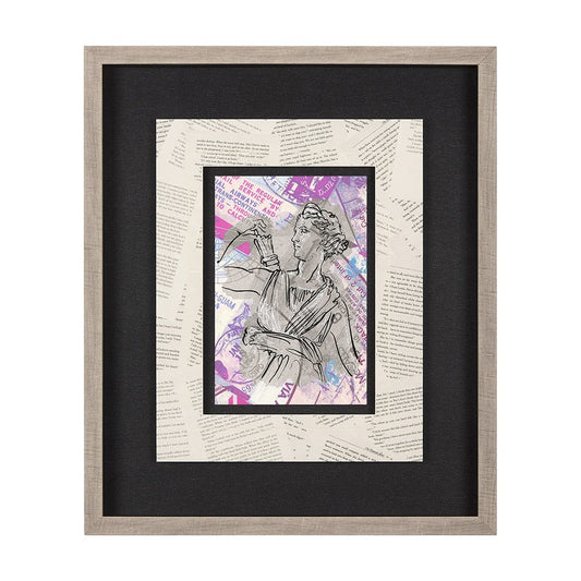 Mercana - Graffiti sculpture I by Mercana Studio Hand Embellished Textured Framed Art Print Matted under Glass - 14514 view 1
