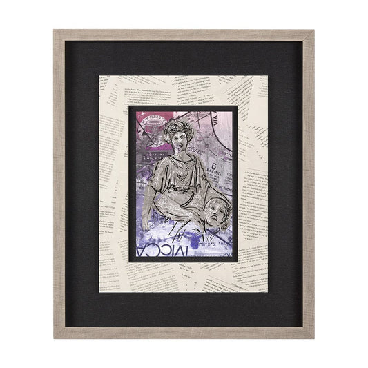 Mercana - Graffiti sculpture II by Mercana Studio Hand Embellished Textured Framed Art Print Matted under Glas - 14515 view 1