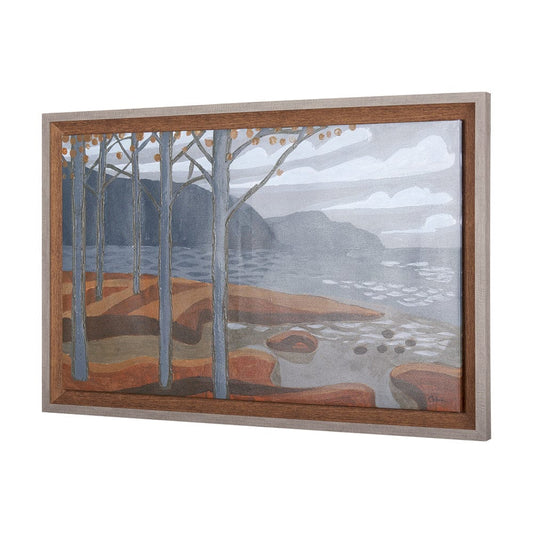 Mercana - Gray Day by Mercana Studio a Hand Embelished Textured Framed Canvas - 102186-FS view 2
