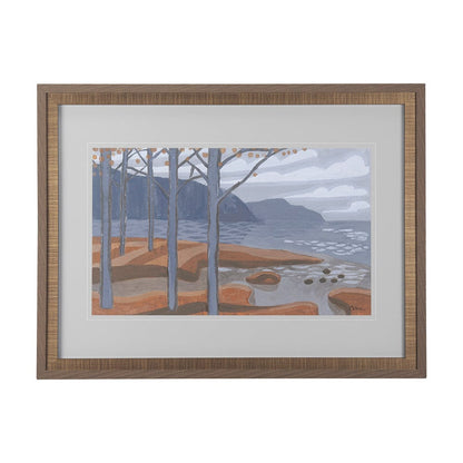 Mercana - Gray Day by Mercana Studio a Hand Embellished Textured Framed Art Print Matted under Glass - 14256 view 1