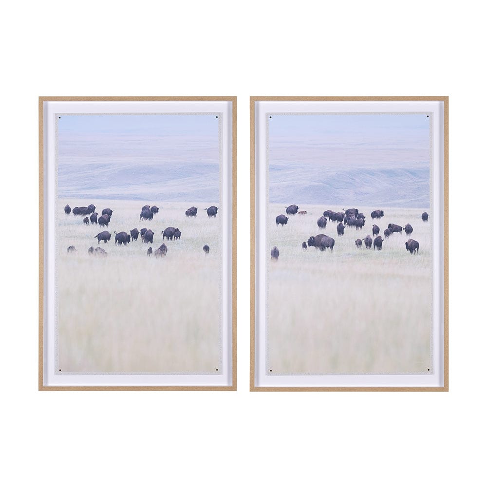 Mercana - Grazing Herd by Chad Mackay a Framed Art Print Matted under Glass (Set of 2) - 15683 view 1