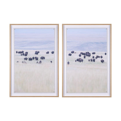 Mercana - Grazing Herd by Chad Mackay a Framed Art Print Matted under Glass (Set of 2) - 15683 view 1