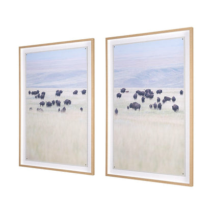 Mercana - Grazing Herd by Chad Mackay a Framed Art Print Matted under Glass (Set of 2) - 15683 view 2