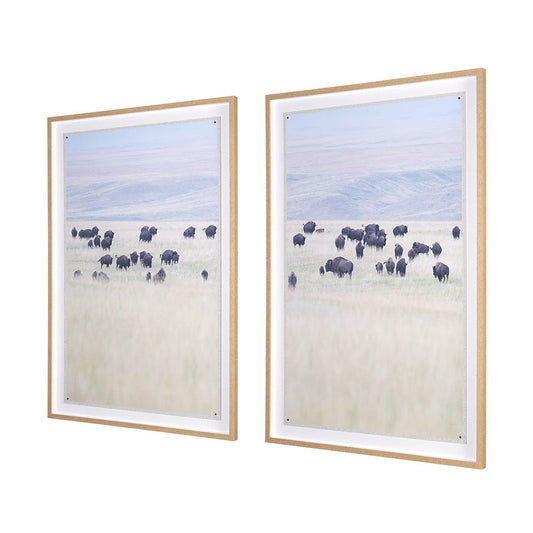 Mercana - Grazing Herd by Chad Mackay a Framed Art Print Matted under Glass (Set of 2) - 15683 view 2
