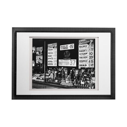 Mercana - Great Tea Company by Berenice Abbott a Hand Embellished Textured Framed Art Photo Matted under Glass - 13163 view 1