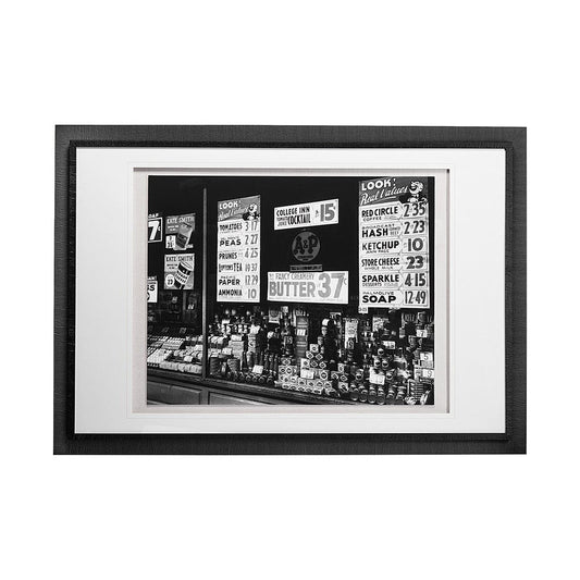 Mercana - Great Tea Company by Berenice Abbott a Hand Embellished Textured Framed Art Photo Matted under Glass - 13163 view 1