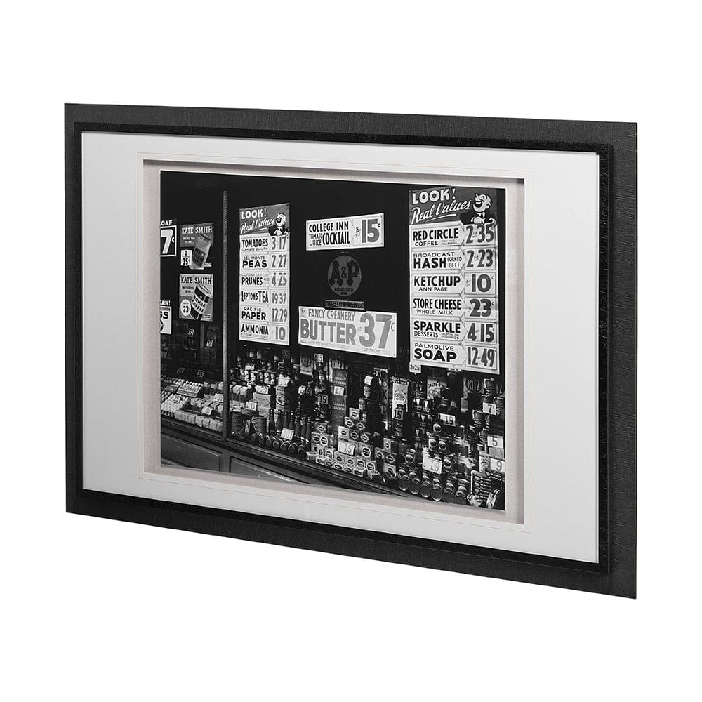 Mercana - Great Tea Company by Berenice Abbott a Hand Embellished Textured Framed Art Photo Matted under Glass - 13163 view 2