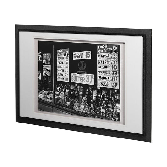 Mercana - Great Tea Company by Berenice Abbott a Hand Embellished Textured Framed Art Photo Matted under Glass - 13163 view 2