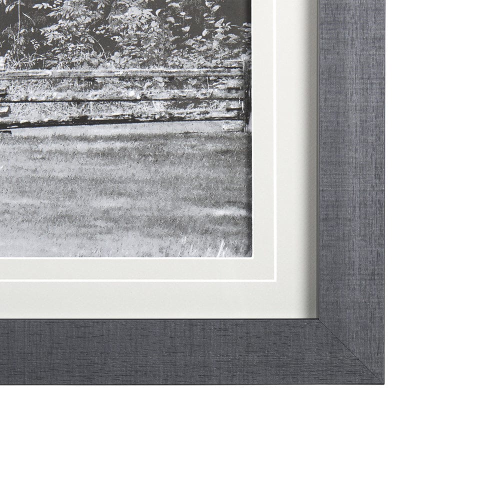 Mercana - Grey & White Barn I by Mercana Studio Hand Embellished Textured Framed Art Print Matted under Glass - 14179 view 3