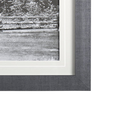 Mercana - Grey & White Barn I by Mercana Studio Hand Embellished Textured Framed Art Print Matted under Glass - 14179 view 3