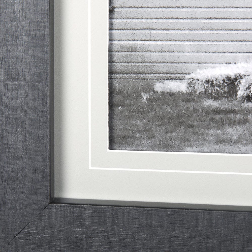 Mercana - Grey & White Barn I by Mercana Studio Hand Embellished Textured Framed Art Print Matted under Glass - 14179 view 5