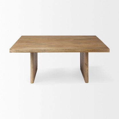 Mercana - Grier 42" Square Light Brown Wood w/ Cane Coffee Table - 69902 view 3
