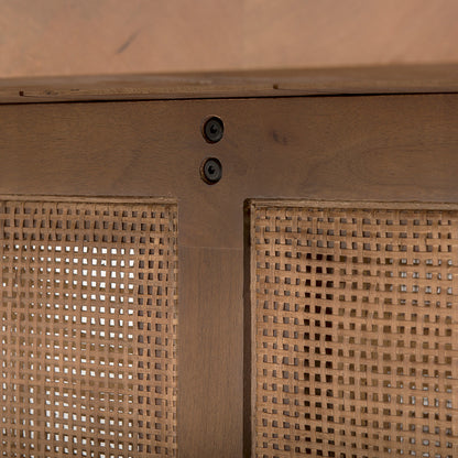 Mercana - Grier 42" Square Medium Brown Solid Wood w/ Cane Coffee Table - 69903 view 7