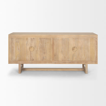 Mercana - Grier 72.0L x 18.75W x 31.5H Light Brown Solid Wood W/Cane Sideboard - 69895 view 4