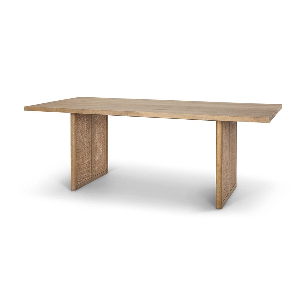 Mercana - Grier 84L Light Brown Wood w/ Cane Dining Table - 69905 view 1