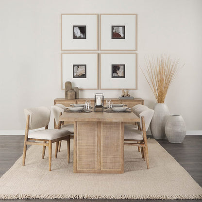 Mercana - Grier 84L Light Brown Wood w/ Cane Dining Table - 69905 view 9
