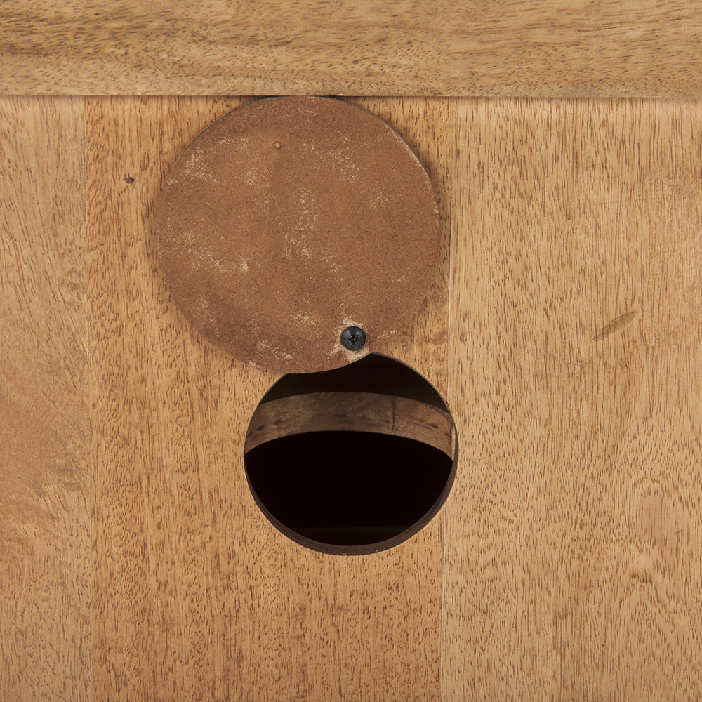 Mercana - Grier Light Brown Solid Wood and Cane 3 Door Media Console - 69896 view 10