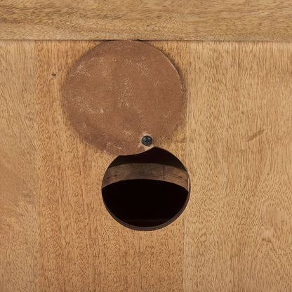 Mercana - Grier Light Brown Solid Wood and Cane 3 Door Media Console - 69896 view 10