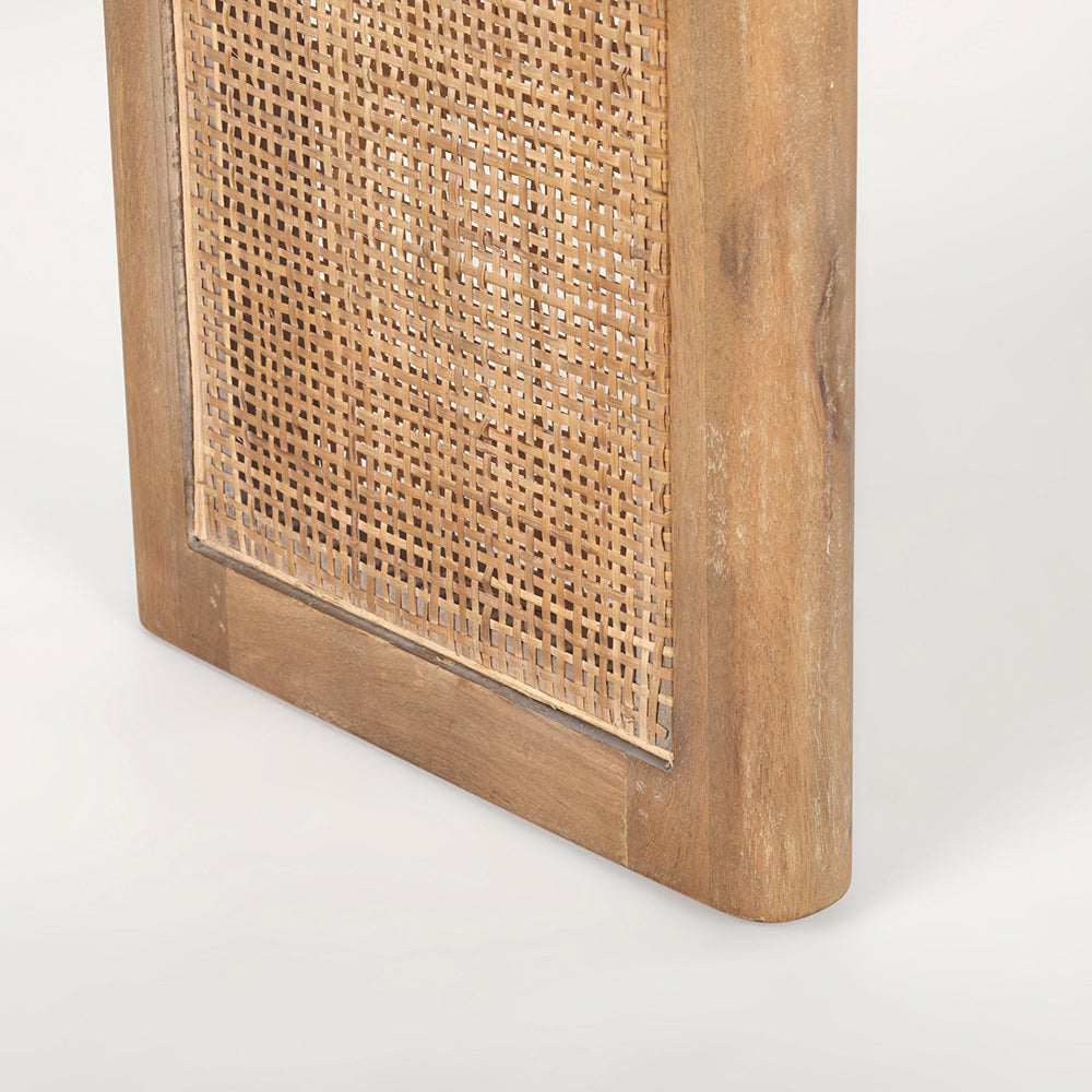 Mercana - Grier Light Brown Solid Wood w/ Cane Accent Console Table - 70172 view 8