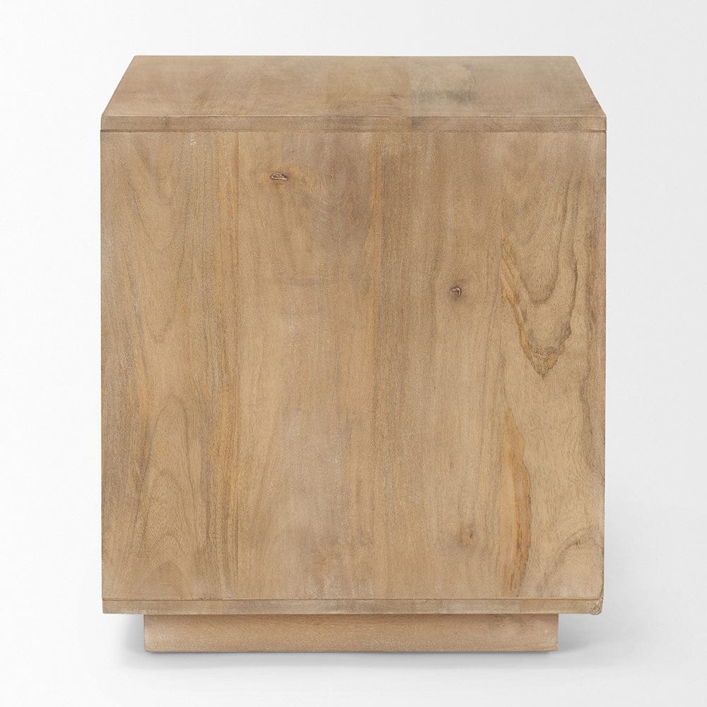Mercana - Grier Light Brown Wood w/ Cane Accent Table - 69935 view 3